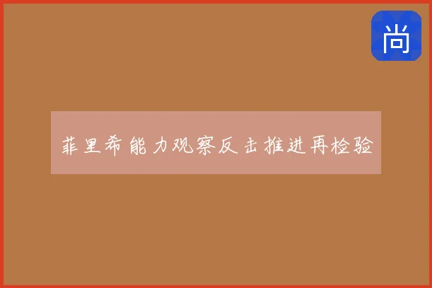 菲里希能力观察反击推进再检验